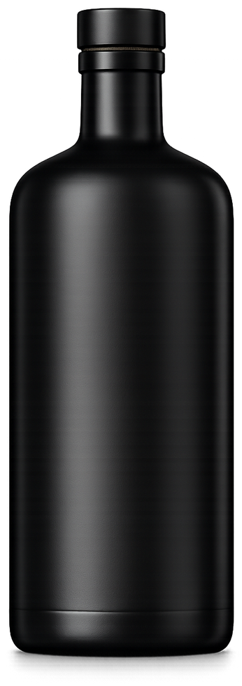 700ml ceramic spirits bottle, matte black