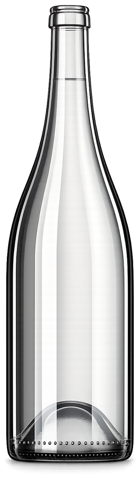 750ml Champagne sparkling wine bottle, clear flint glass