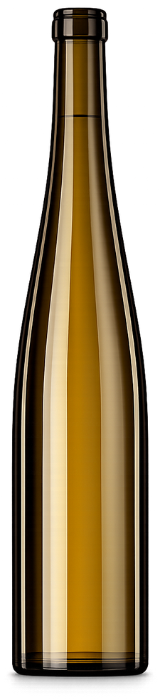 750ml Hock Alsace wine bottle, amber glass, flat base
